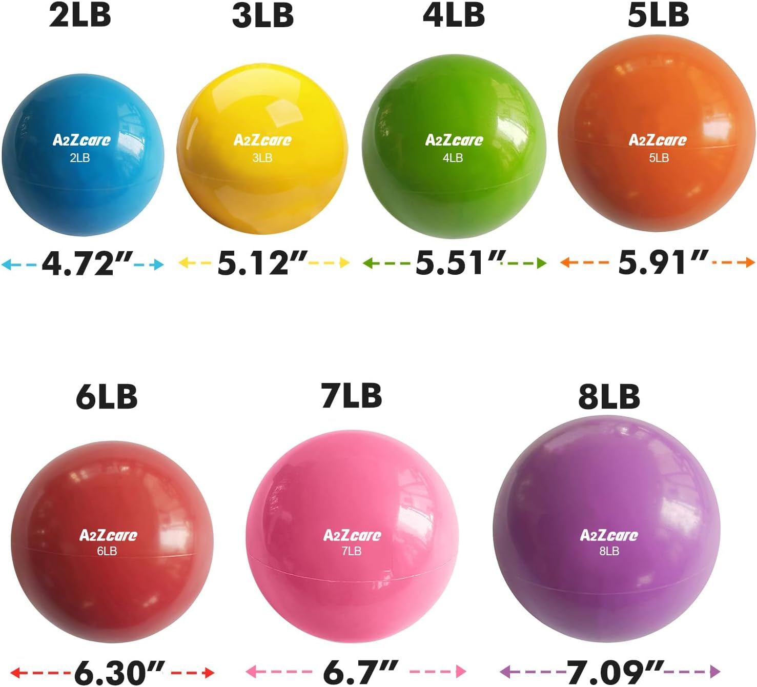 Weighted Toning Exercise Ball for Pilates, Yoga, Physical Therapy, and Fitness